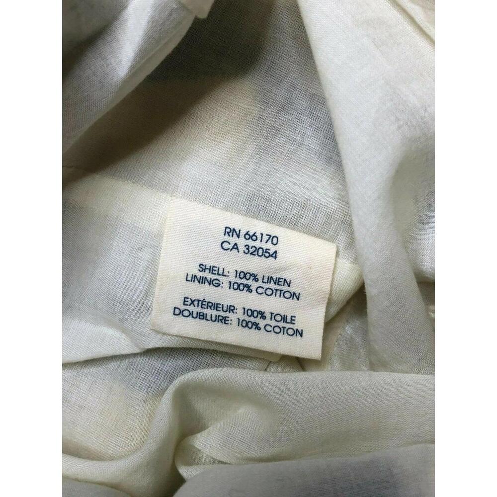 Anthropologie Edme & Esyllte Striped Linen Skirt Knee Length Lined Buttons Sz 2 - Picture 7 of 8